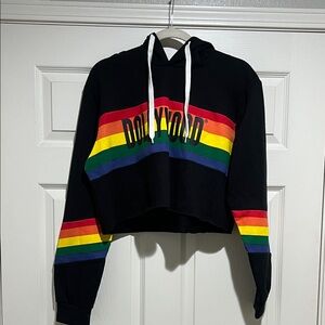 Dollywood Rainbow Cropped Hoodie